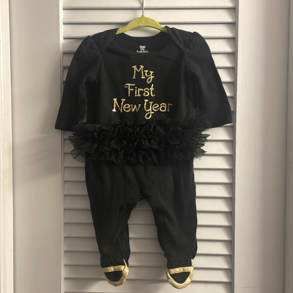 Koala Kids My 1st New Years Eve Tutu Onesie Size 3-6M. LIKE NEW!